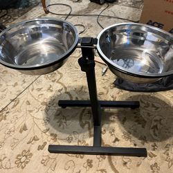 Elevated Dog Food And Water Bowls
