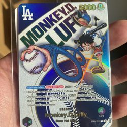 One Piece Monkey D Luffy Dodgers Collab Promo