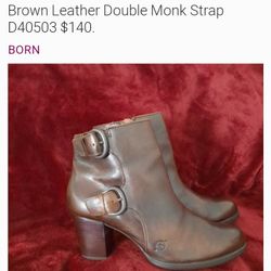 Brown Leather Double Buckle 