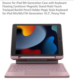 iPad Case/Keyboard -Peony Pink **read description**