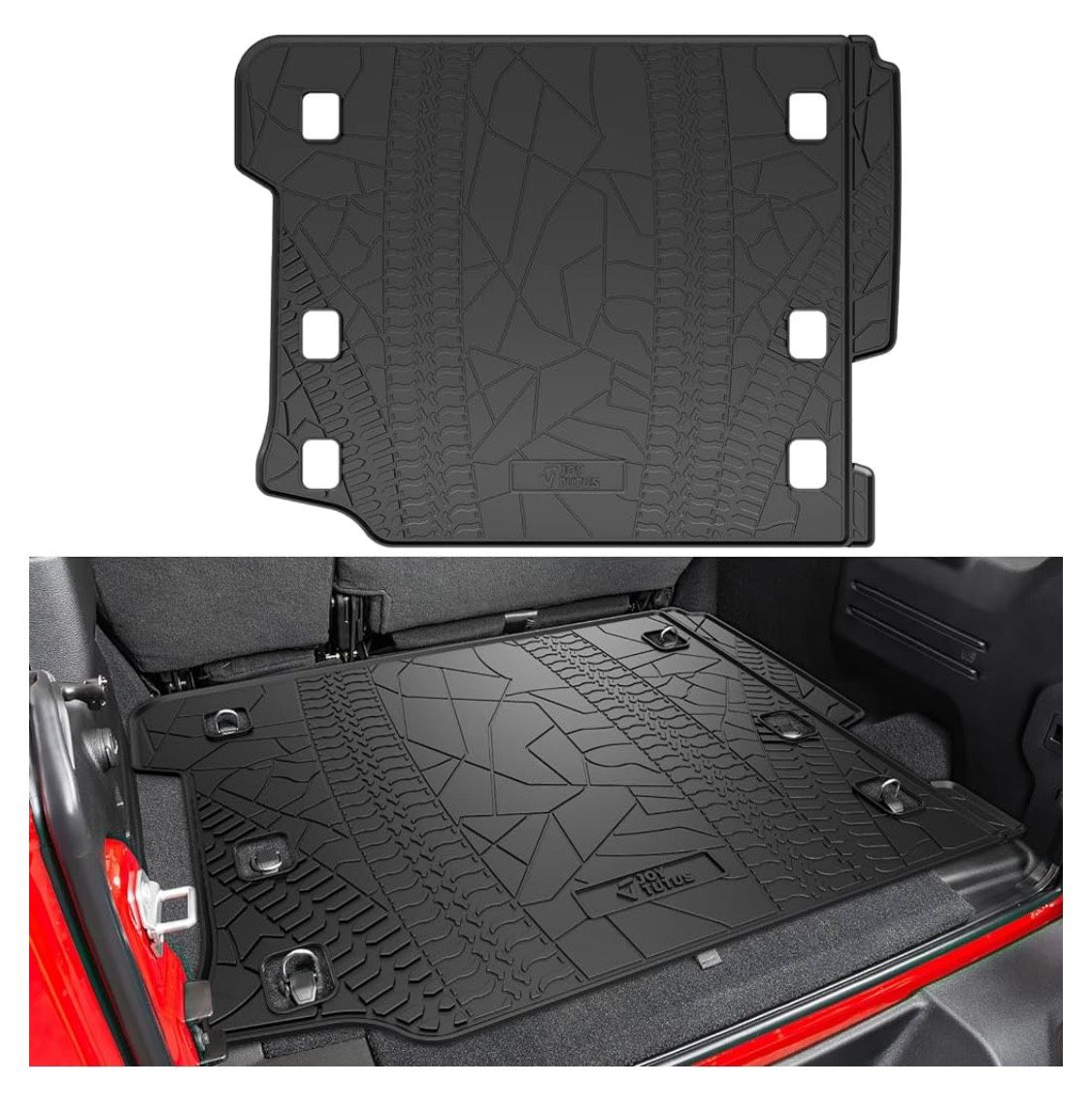 JOYTUTUS Tapete de carga compatible con Wrangler JL 4X4 2018-2024 con subwoofer OEM,