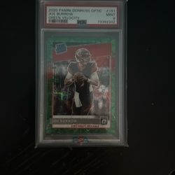 Joe Burrow Rookie Green Velocity Psa 9