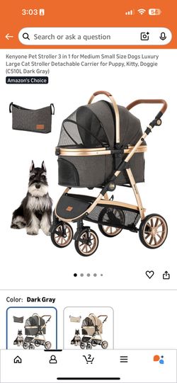 Small Animal Stroller Holds Up To 35 Pounds