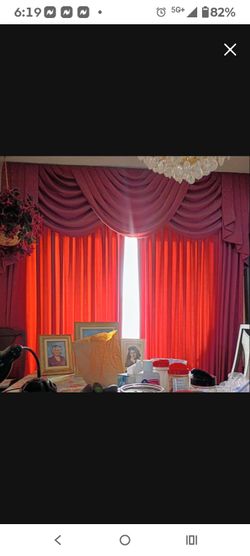 FREE-Old fashion style parlor drapes, x-2