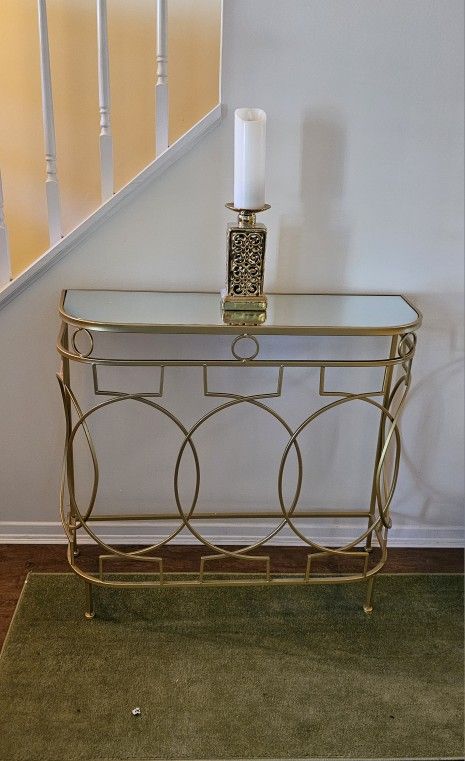 Brushed Gold Credenza