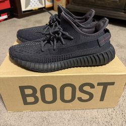 Yeezy Boost 350V2 Black Non-Reflective Size 9.5 Men