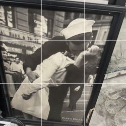Wars End Kiss Portrait Black And White Picture