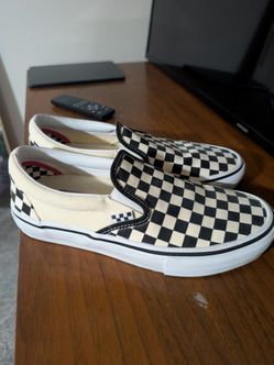Vans checkered slip on Pop cush