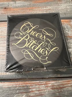 Fun and Unique Cocktail Coasters – Set of 15 – Black & Gold – NEW