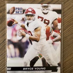 2022 Pro Set Football Bryce Young Silver Rookie Card #PS-01 Carolina Panthers