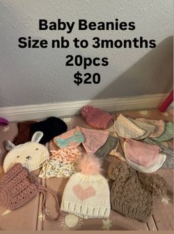 Baby Hats Beanies Nb To 3 Months
