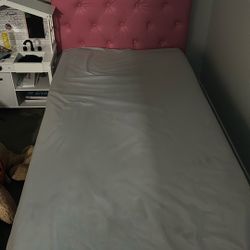 Pink Bed Frame And Headboard 