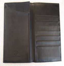 Mercedes-Benz Embossed Black Leather ID Passport Cash Card Thin Holder ~ Wallets, Bill Folds, Credit Card Holder, Business & Travel Accessories