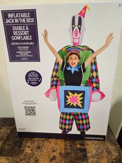 Brand New Jack In The Box Child Inflatable Halloween Costume Childs Medium 8-10