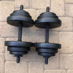 Gym Equipment 40lb Adjustable Dumbbell Set