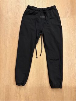 Black Cuffed Essentials Sweats Size Medium