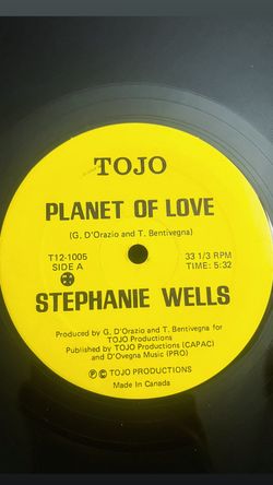 PLANET OF LOVE -Stephanie Wells 12’ RECORD 80’S HIGH ENERGY 80’S DISCO 