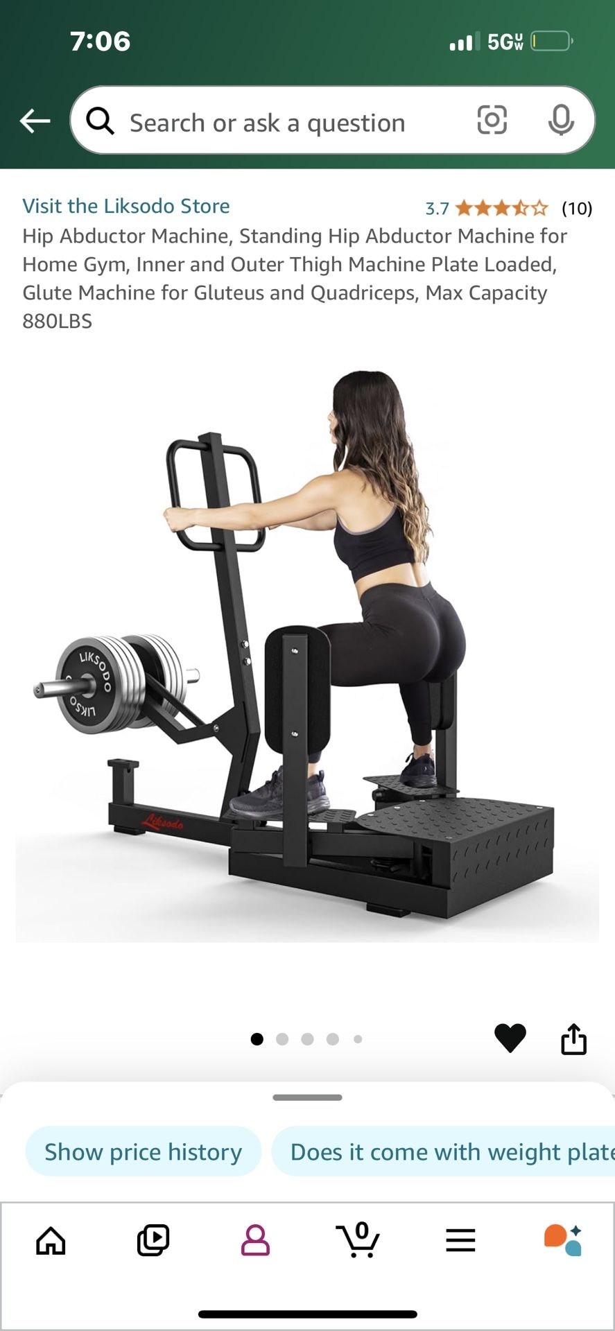 STANDING HIP ABDUCTION machine. Unopened box f