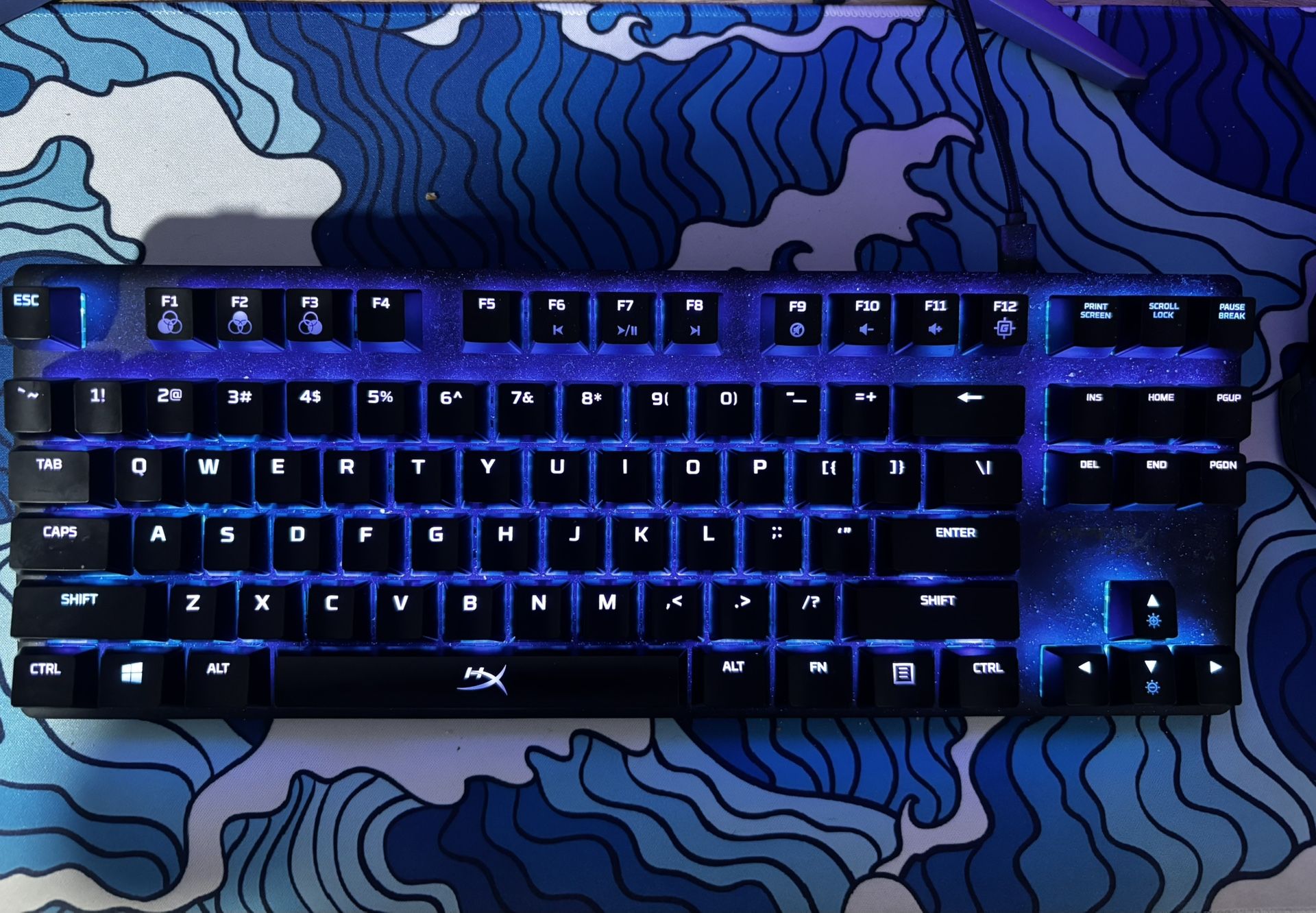 HYPERX ALLOY ORIGINS CORE TKL - AQUA SWITCHES - RGB GAMING KEYBOARD