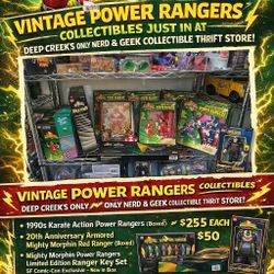 Vintage & Anniversary Collectible Power Rangers Merchandise @ Taylors Variety Spot