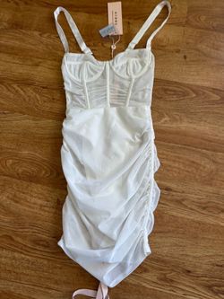 New! Oh Polly Bodycon Mesh Corset Mini Dress Size 0