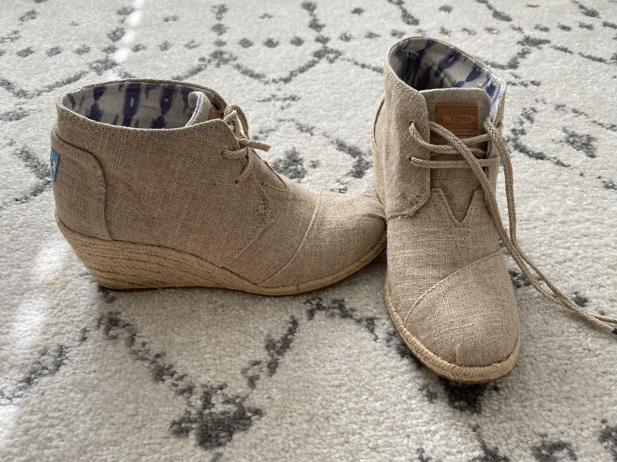 Toms Wedges/Booties - Size 6.5