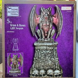 GIANT 5 Foot Tall LED Gargoyle Tombstone For Halloween - NEW IN BOX
