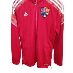 ADIDAS Primeblue TFA Red ZIP-UP Sz M