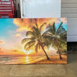 Tropical Beach Canvas Art