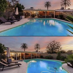 Pool Lounge Chairs And Umbrellas 