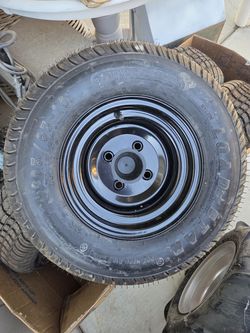 Set of New wheels with  tires for golfcart