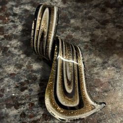 Beautiful Brown, Black, And Sparkly Gold Pendant. 