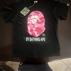 Bape pink camo ape Shirt