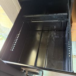 2 Black File Cabinets 