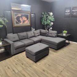 MEGA STEAL!!! 2 PIECE WAYFAIR SECTIONAL & OTTOMAN ONLY $499 DELIVERY AVAILABLE