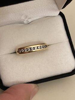 14k Gold Men’s Diamond Wedding Band