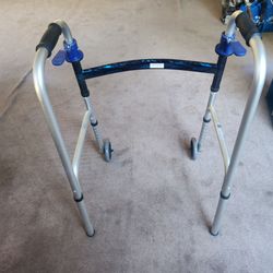 Folding Walker with Front Wheels