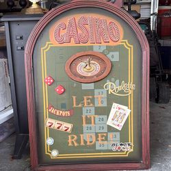 Wooden Roulette Hanging Picture 