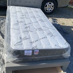 Twin Platform Storage Bed With Orthopedic Supreme Mattress Included 