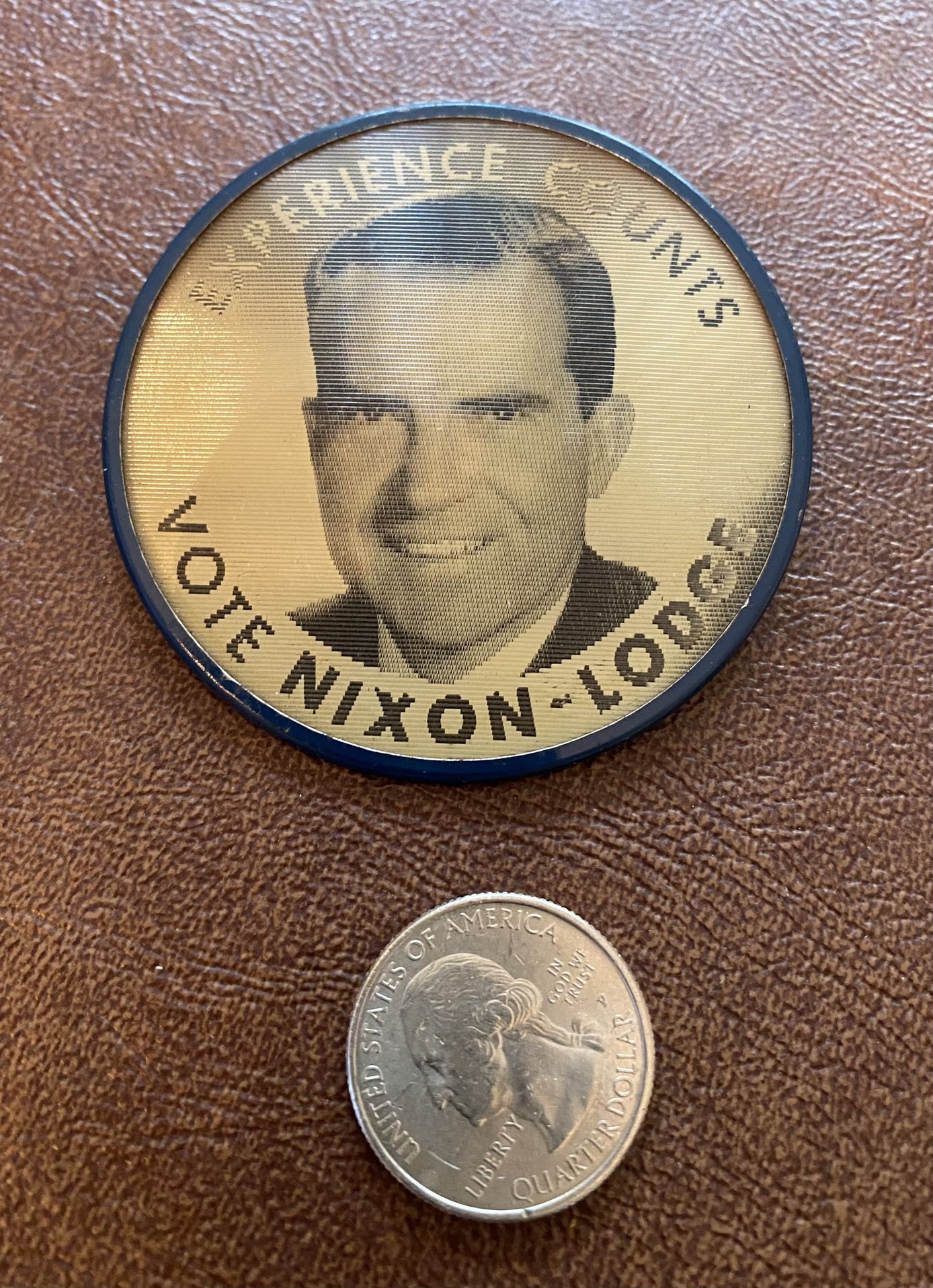 1960 Nixon/Lodge "Experience Counts" Presidential Campaign Flicker Pin