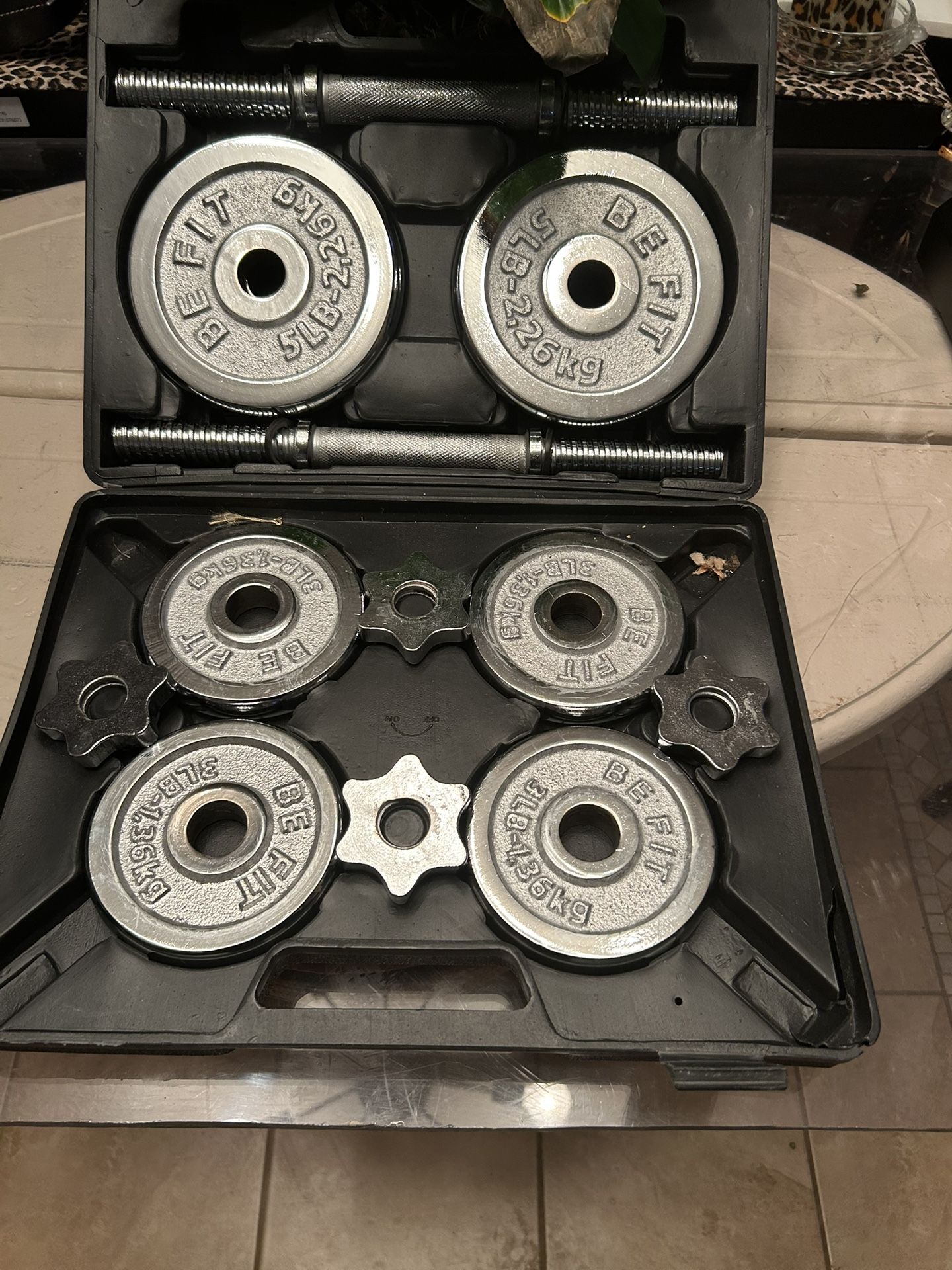 “Be Fit”.Dumbbells .. Full Body Workout with Carrying Case