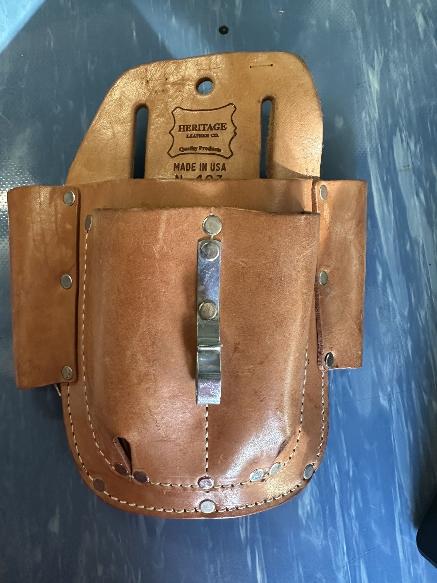 Leather 5-Pocket Utility Tool Pouch **NEW**