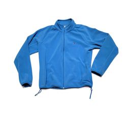Tommy Hilfiger Jeans Fleece Jacket Womens X-Large Solid Blue Full Zip 2000's 