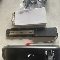 48v 10Ah Ebike Battery w Install Plate ,Charger, Key