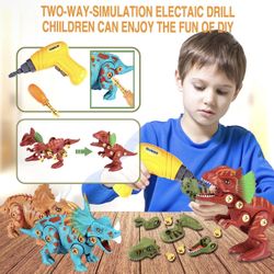 Dinosaur Toys for 3 4 5 6 7 8 Years Old Boys. STEM Educational Building Toys. the Sound, Light and Toy storage box Suit. Take Apart Dinosaur Toys. DIY