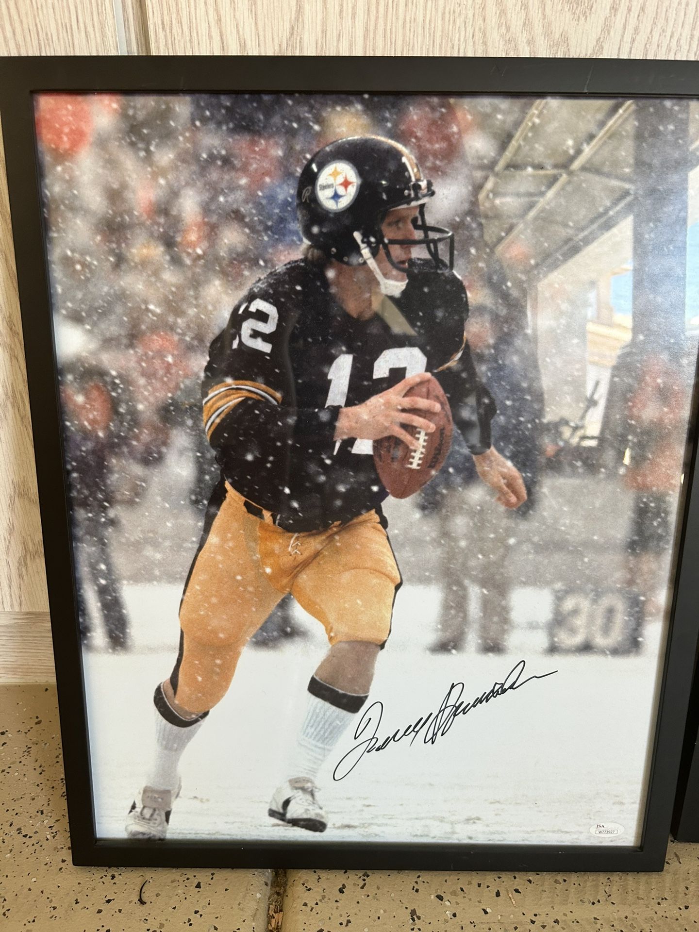 Signed Pictures Of Terry Bradshaw & Jack Lambert