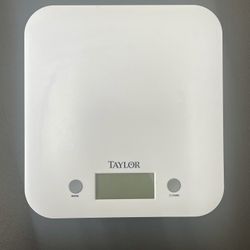 Small White Taylor Brand Digital Kitchen Scale