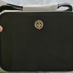 Tory Burch Robinson Pebbled Leather  Double-Zip Crossbody