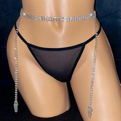 Full Rhinestone Garter belt
