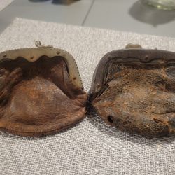 Antique Leather Coin Purses (2)